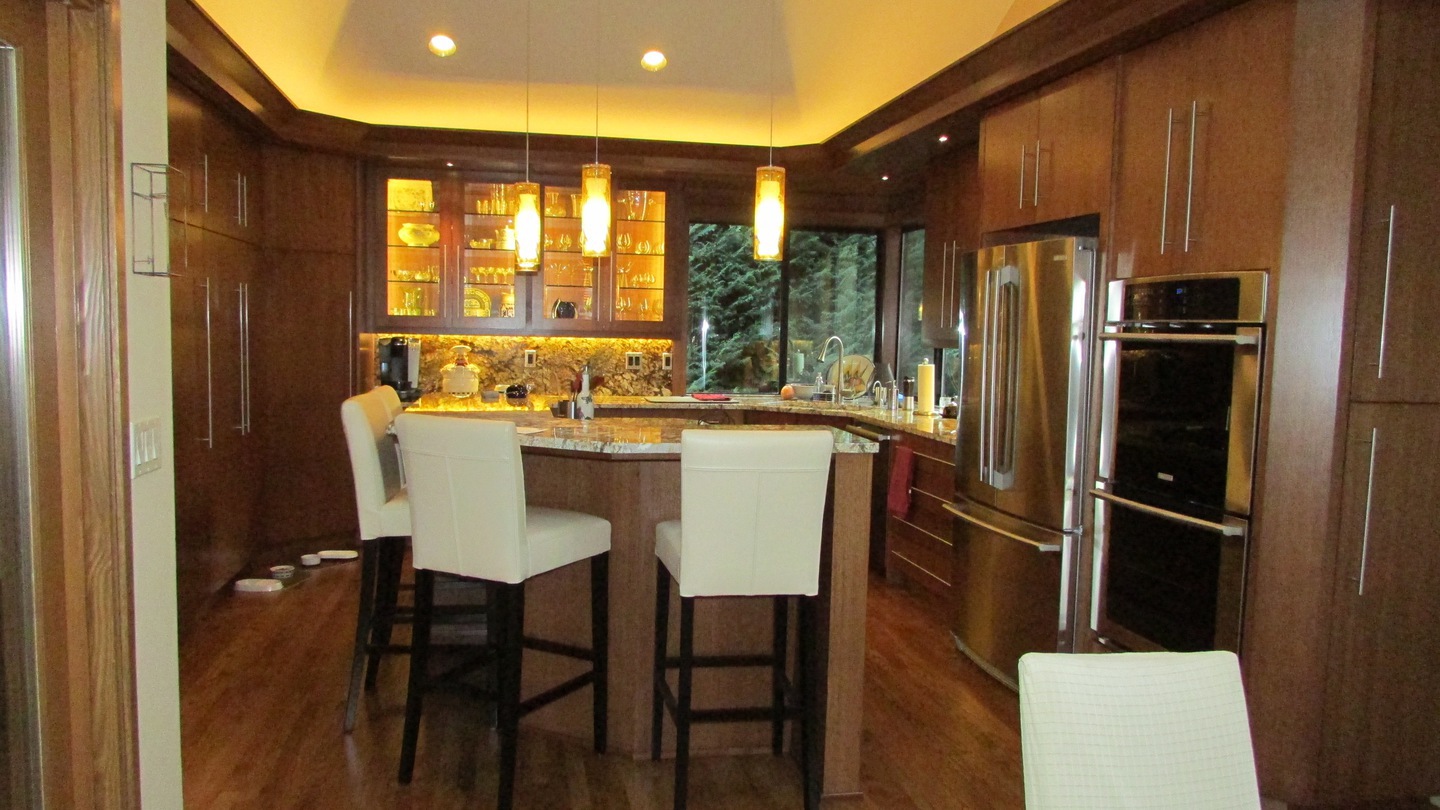 New kitchen with high ceiling